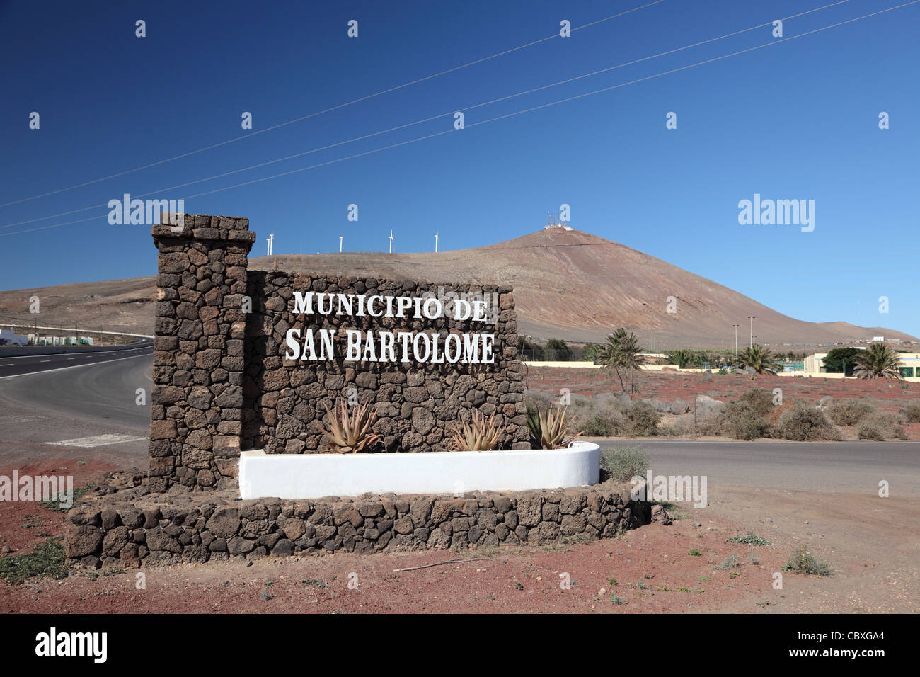 Municipio de San Bartolome sur l'île des Canaries Lanzarote, Espagne Banque D'Images