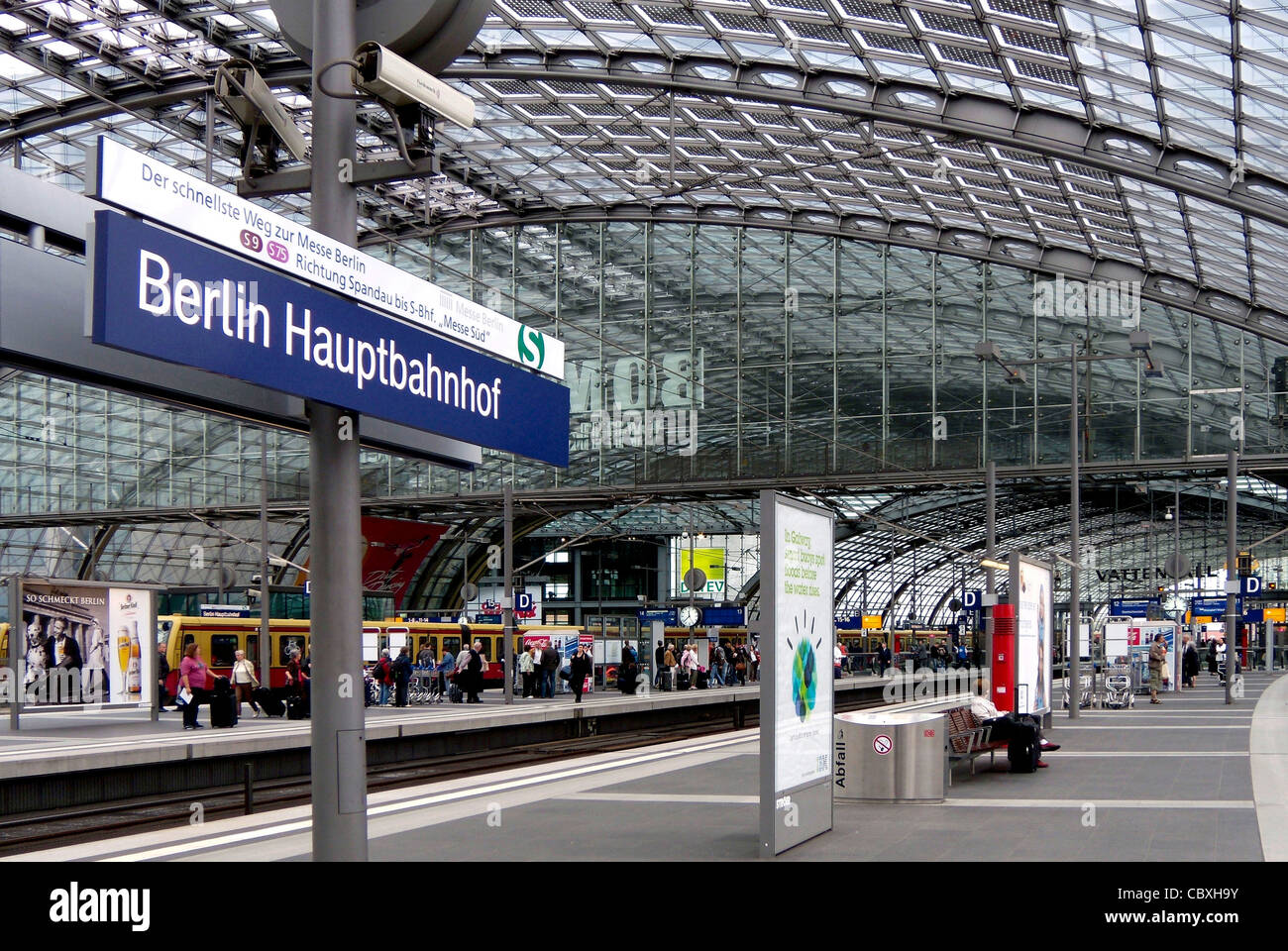 La gare centrale de Berlin. Banque D'Images