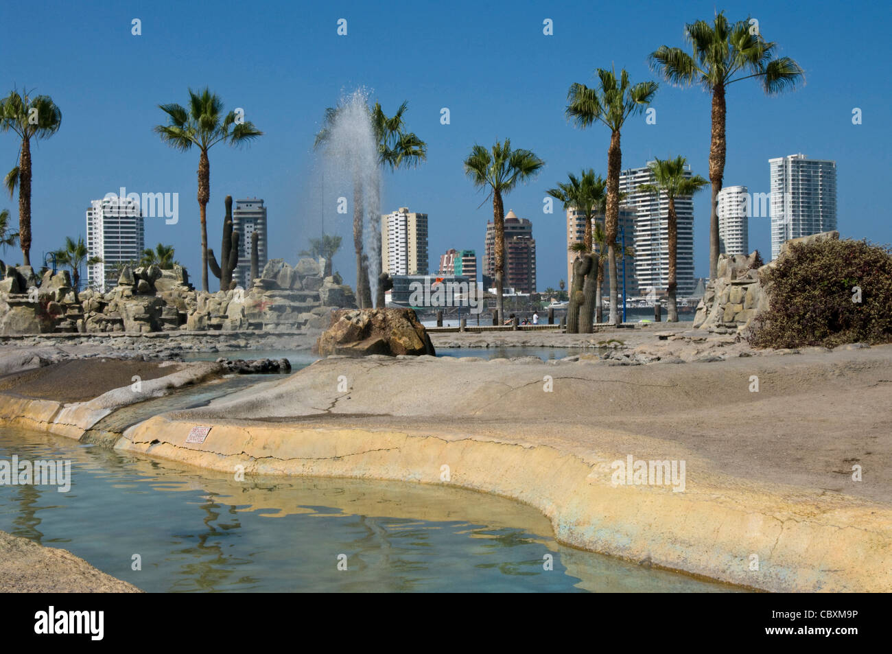 Le Chili. La ville d'Iquique. Cavancha beach. Banque D'Images