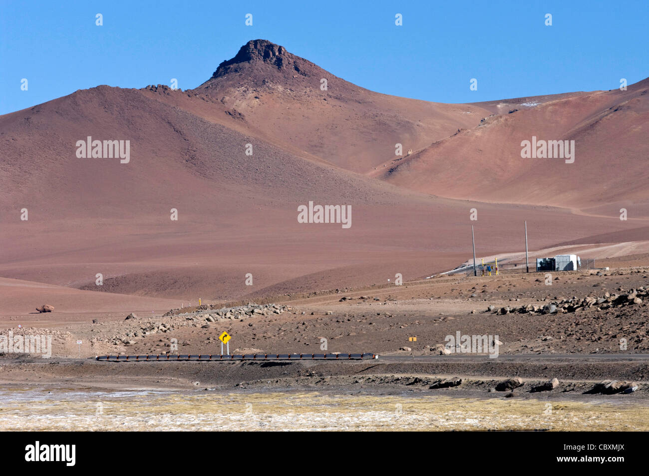 Le Chili. Désert d'Atacama. Paso de Jama. Banque D'Images