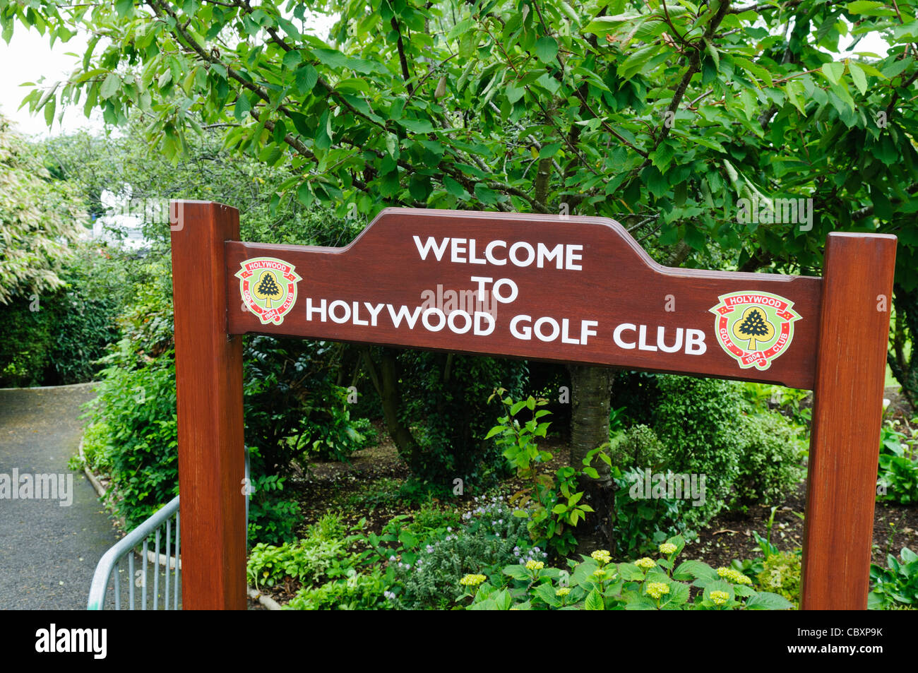 Inscription L'accueil des visiteurs à Holywood Golf Club, County Down, le club recevant pour Rory McIlroy Banque D'Images