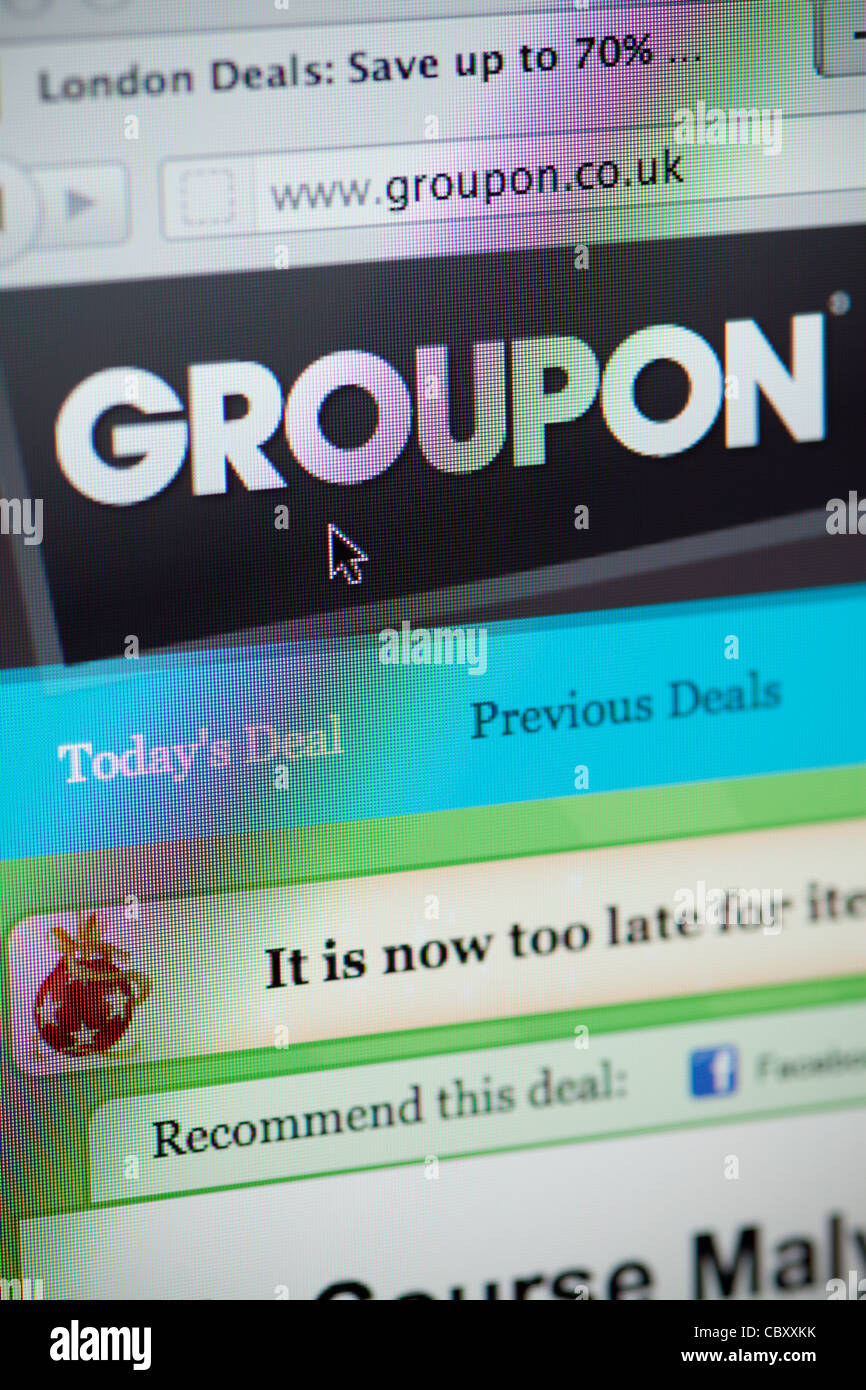 Site Web de Groupon Banque D'Images