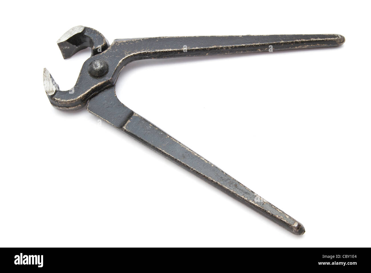 Ancienne pince isolé sur fond blanc Banque D'Images
