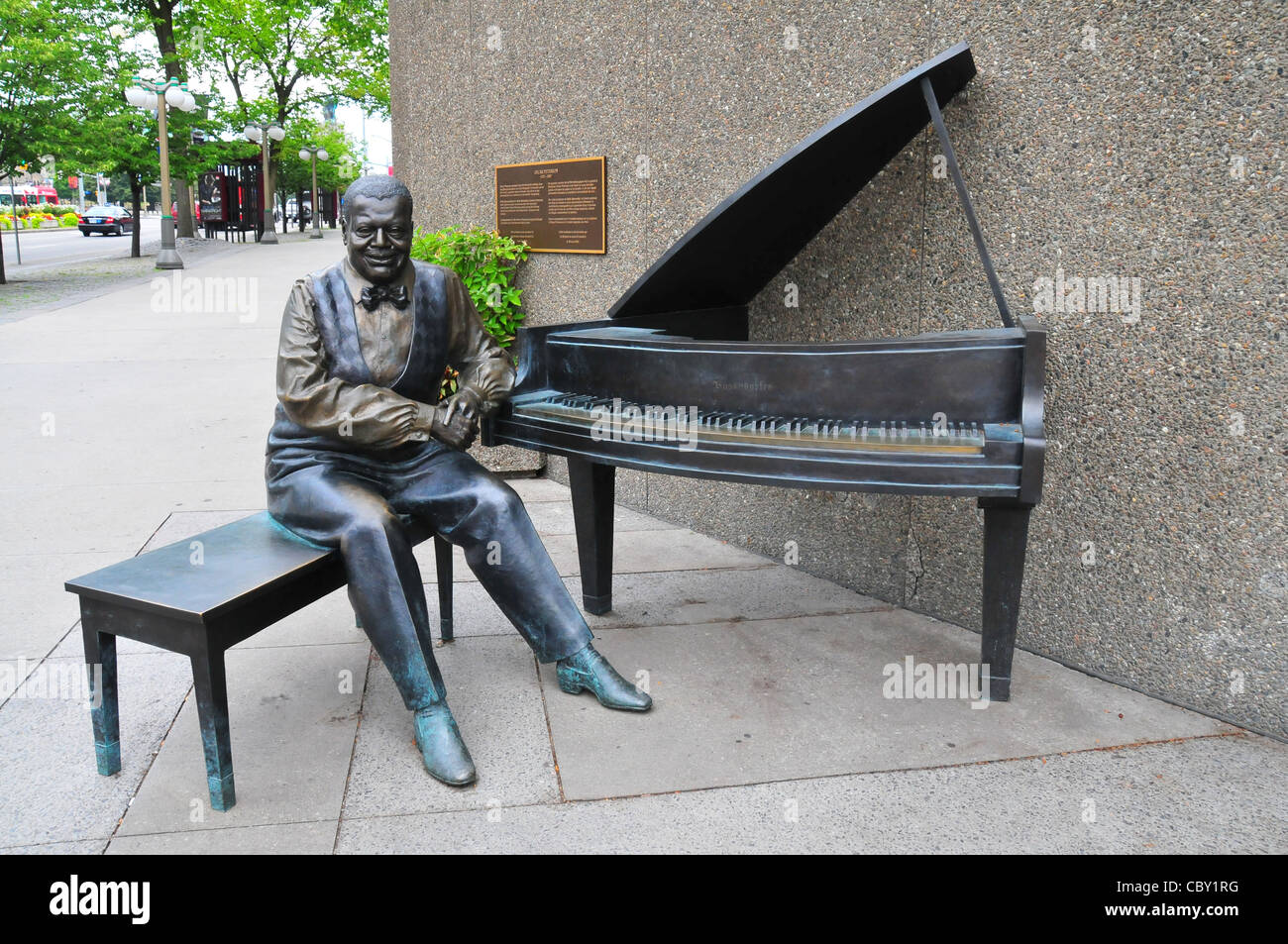 Une statue d'Oscar Peterson, Ottawa Banque D'Images