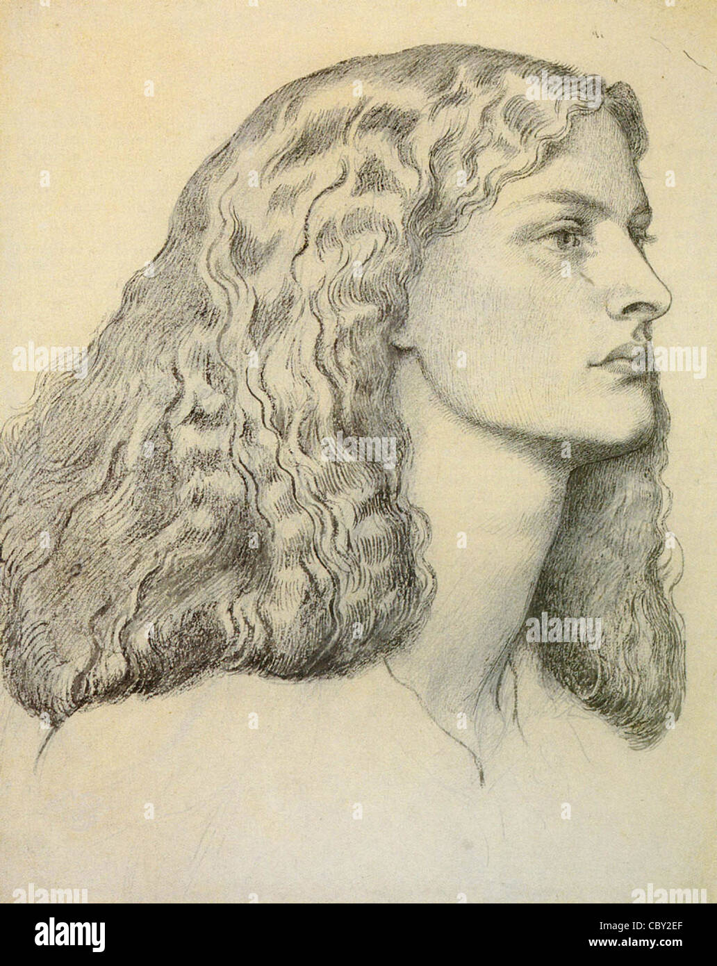Dante Gabriel Rossetti Portrait d'Annie Miller Banque D'Images