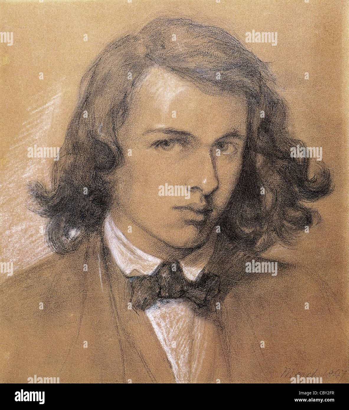 Dante Gabriel Rossetti Self Portrait Banque D'Images