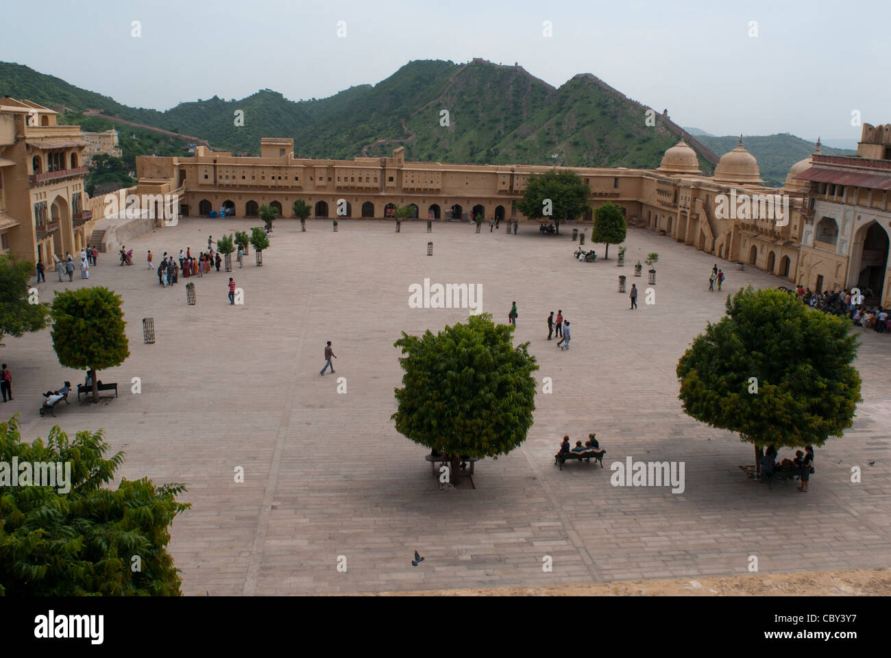 Le Fort d'Amber Palace, Jaipur, Rajasthan, Inde. Banque D'Images