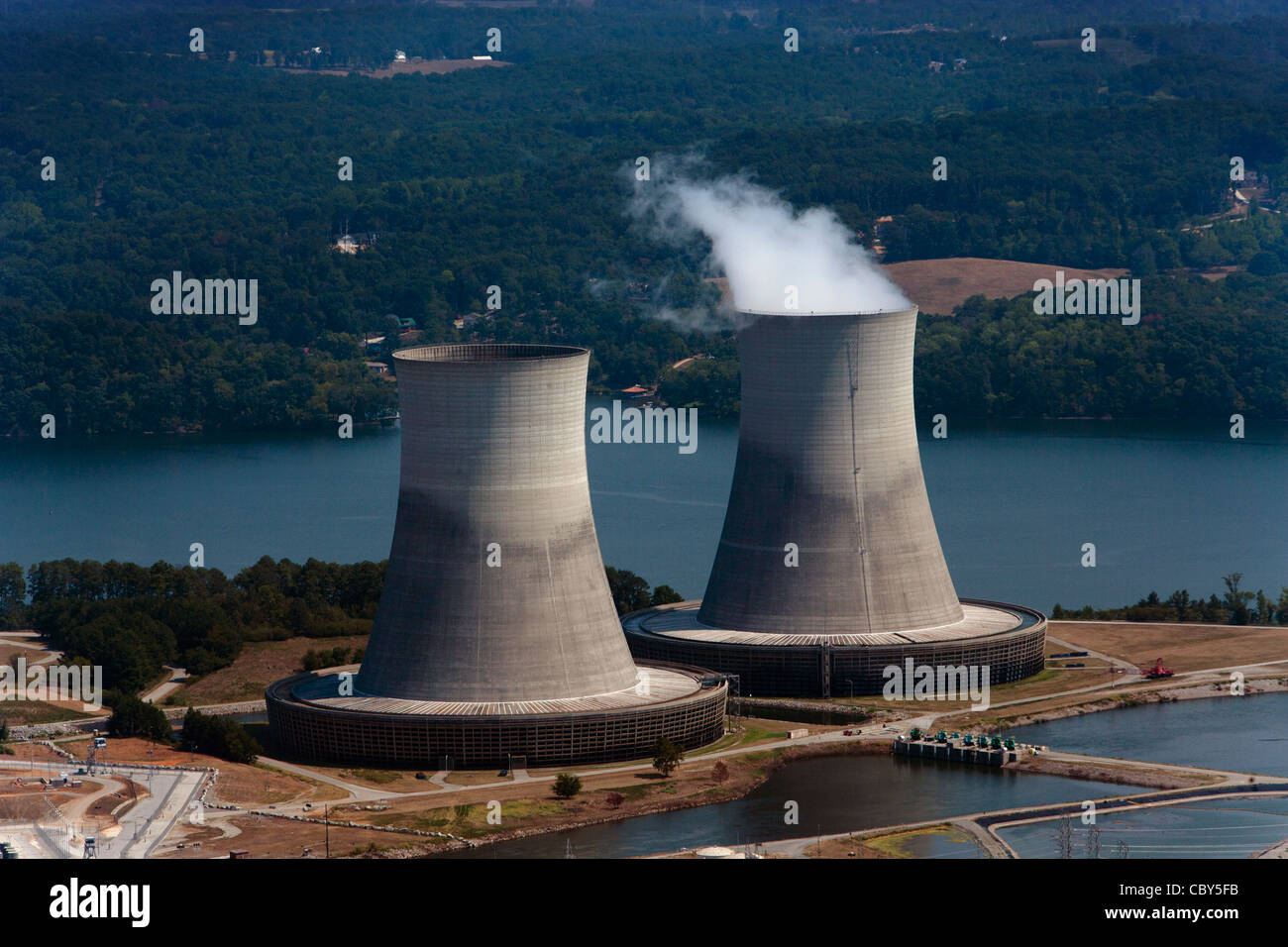 Photo aérienne de Sequoyah Nuclear Power Plant Tennessee Valley Authority Chattanooga Banque D'Images Photo aérienne de Sequoyah Nuclear Power Plant Tennessee Valley Authority Chattanooga Banque D'Images