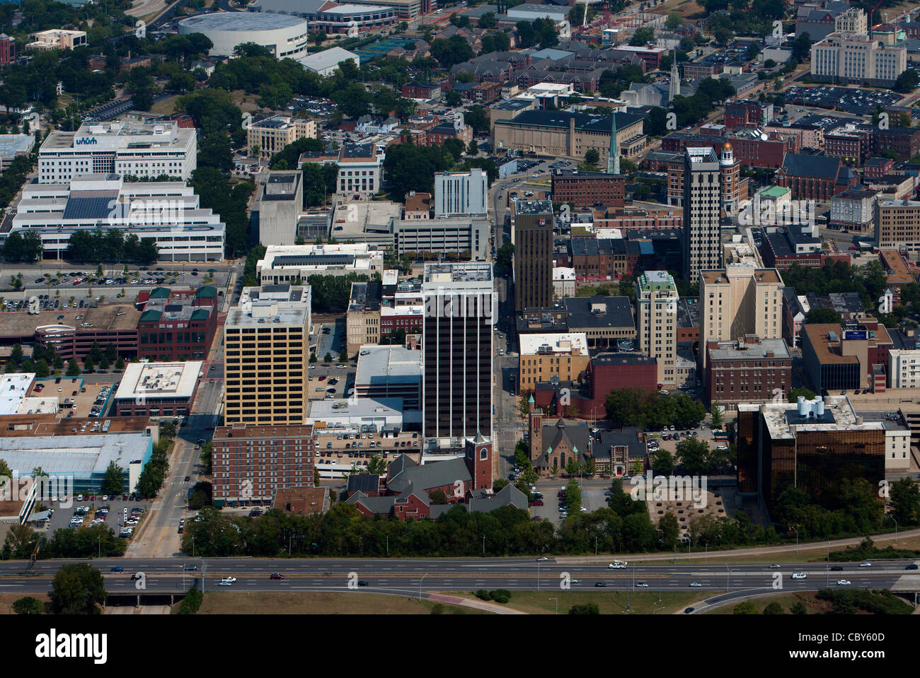 Photographie aérienne de Chattanooga, Tennessee Banque D'Images