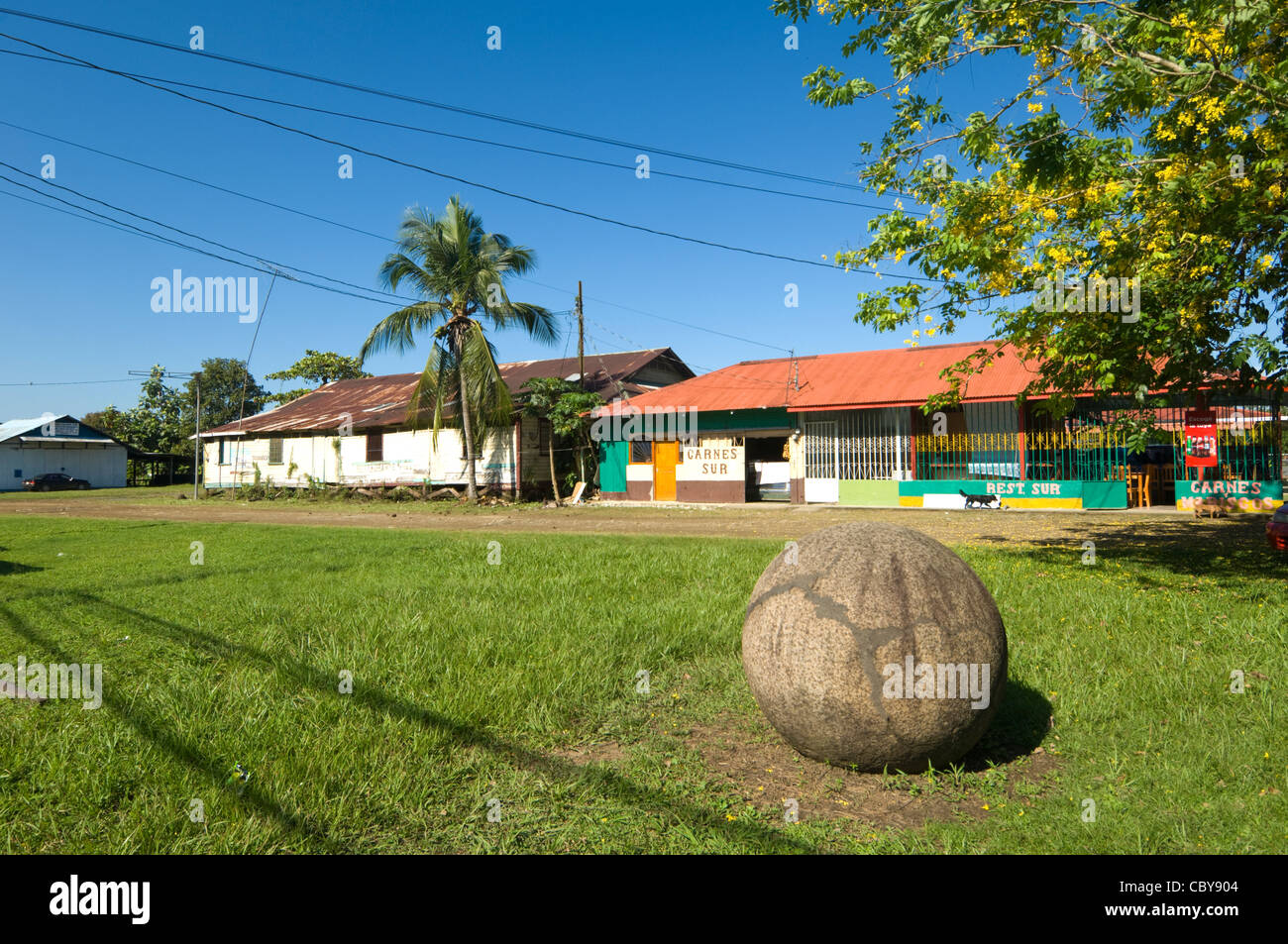 Sphère Granit historique Palmar Sur Costa Rica Banque D'Images