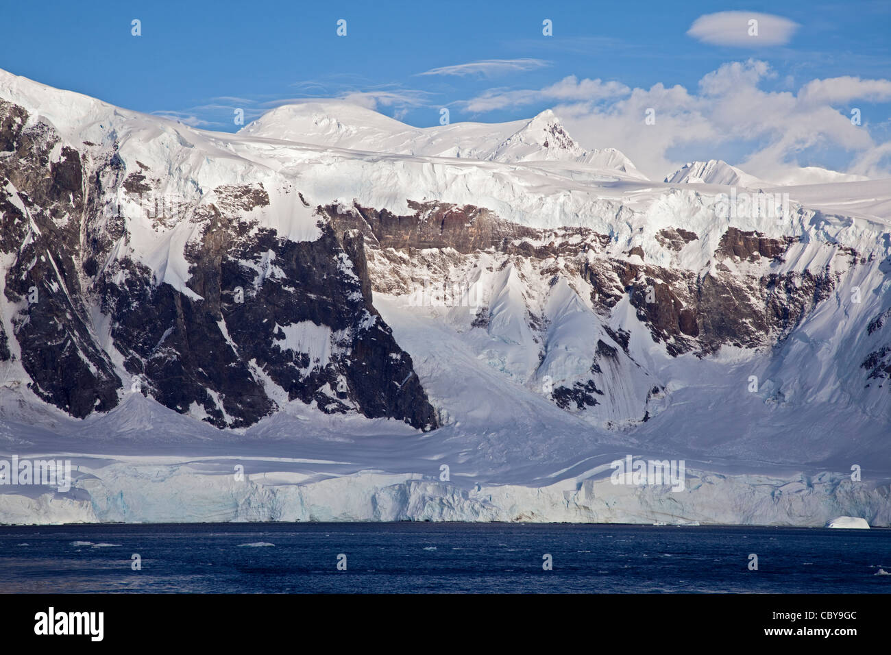 Paradise Bay, péninsule antarctique Banque D'Images