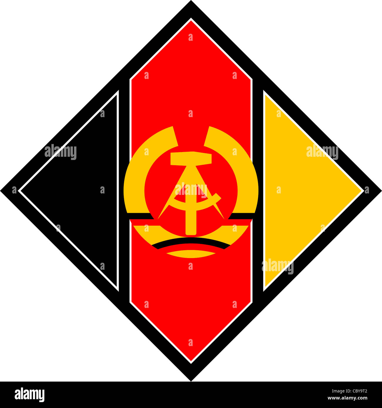 Emblème national de la force aérienne de l'armée nationale populaire de la RDA de l'ANV. Banque D'Images