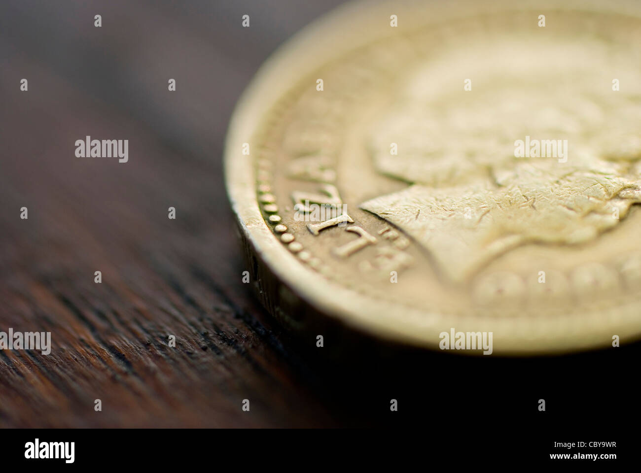 GB Pound coins close-up Banque D'Images