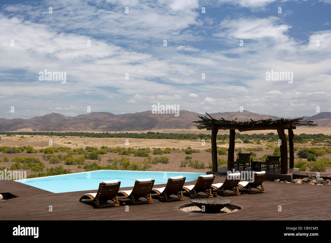 Okahirongo Elephant Lodge - Purros Conservancy, région de Kunene, Namibie, Afrique Banque D'Images