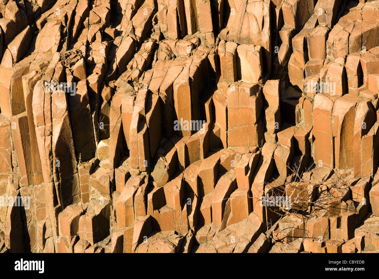 Tuyaux d'orgue Rock Formation - Twyfelfontein, Namibie Banque D'Images