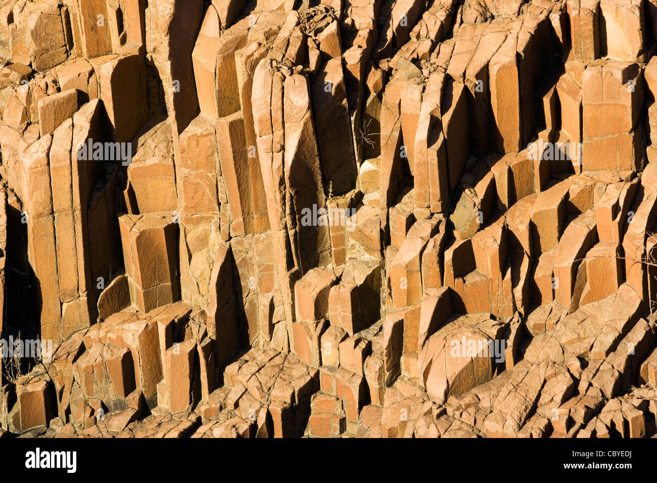 Tuyaux d'orgue Rock Formation - Twyfelfontein, Namibie Banque D'Images