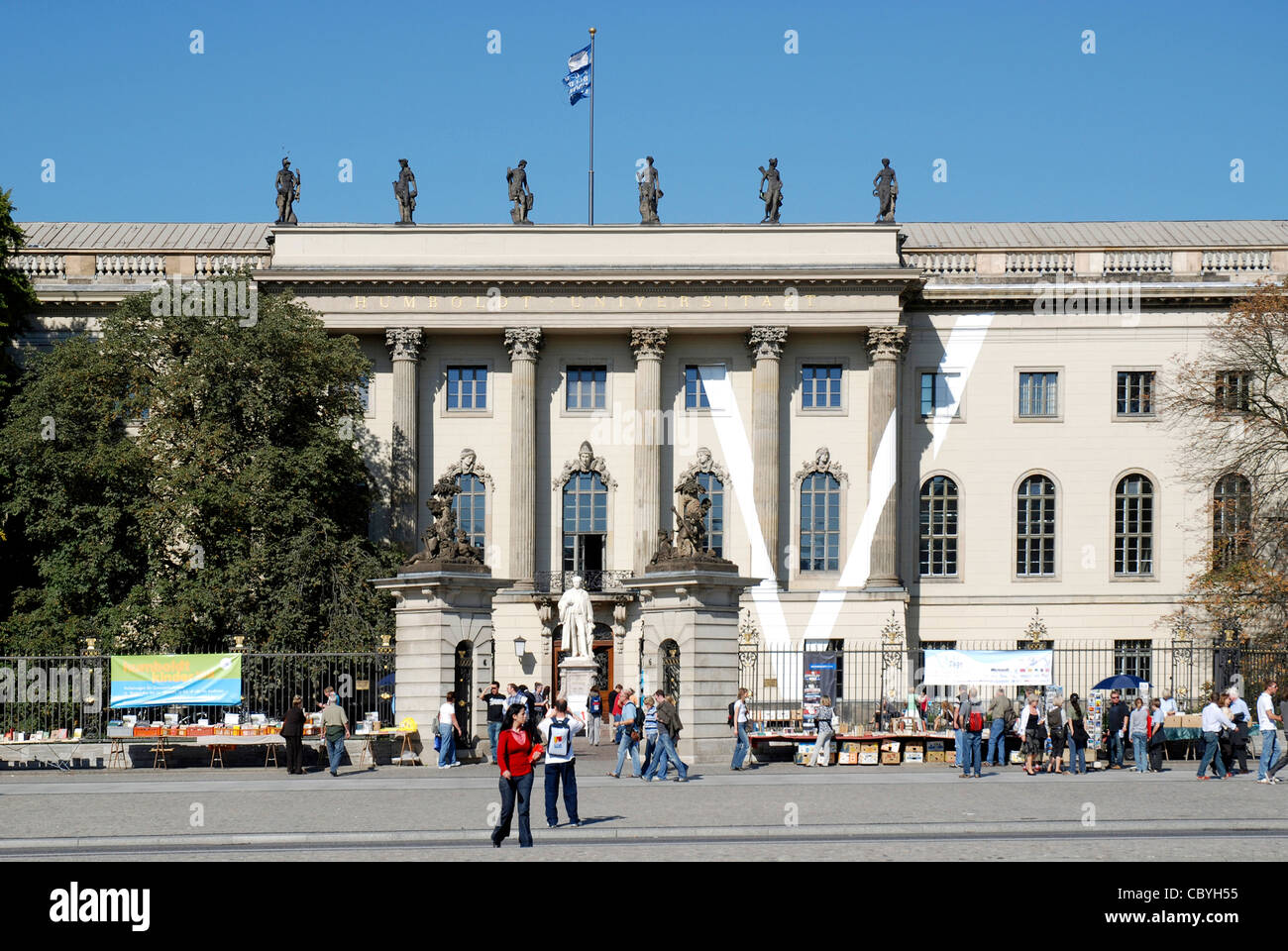 L'université Humboldt à l'avenue Unter den Linden à Berlin. Banque D'Images