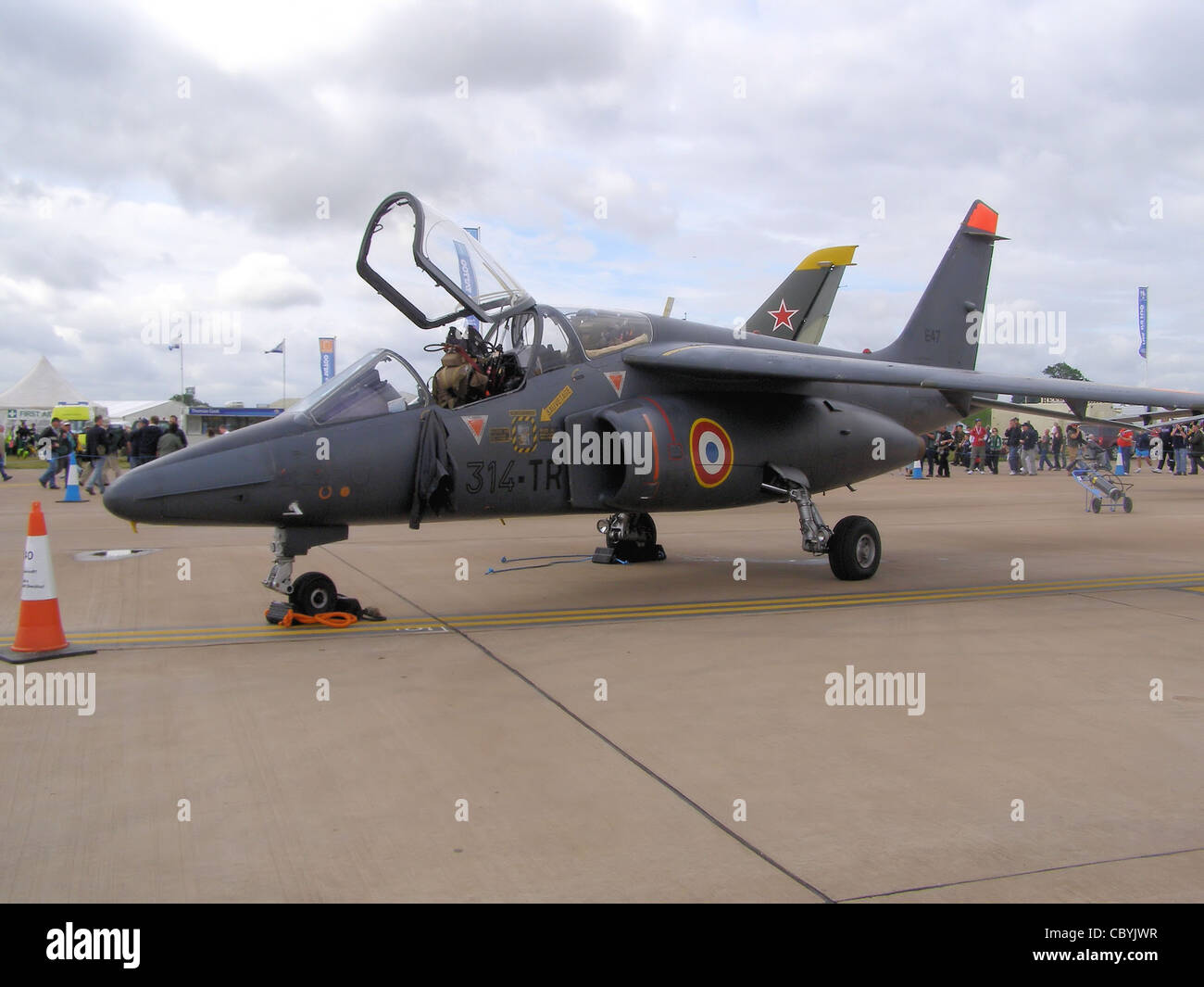 French Air Force Alpha Jet E47 à RAF Fairford, Angleterre Banque D'Images