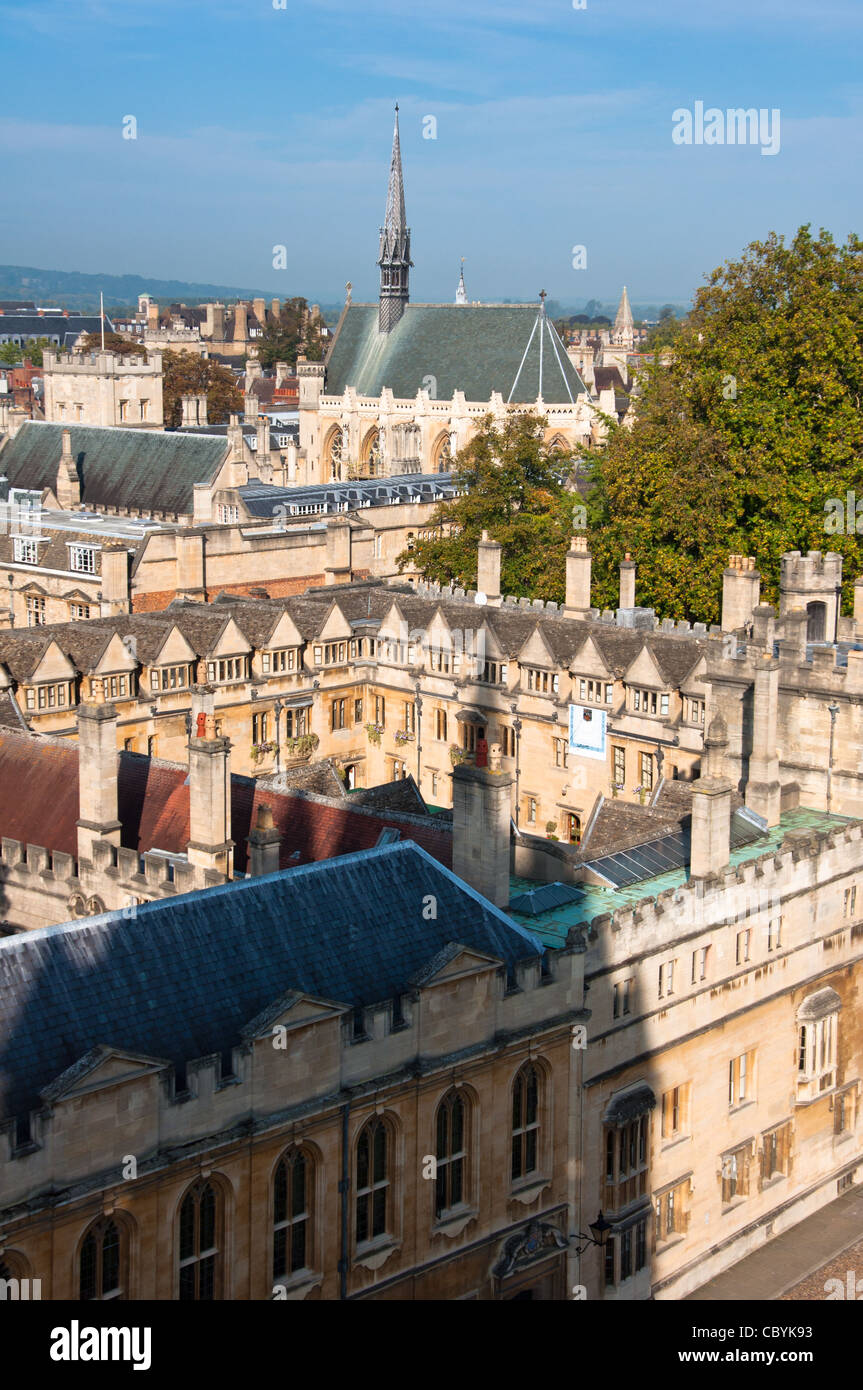 L'Exeter College et Chapelle à Oxford, Angleterre. Banque D'Images