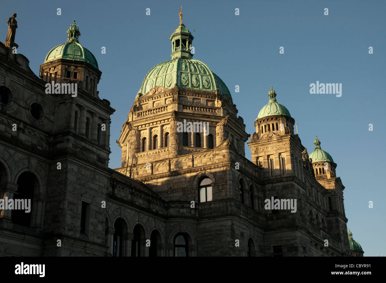 Les édifices du Parlement de la Colombie-Britannique, Victoria, Colombie-Britannique, Canada. Banque D'Images