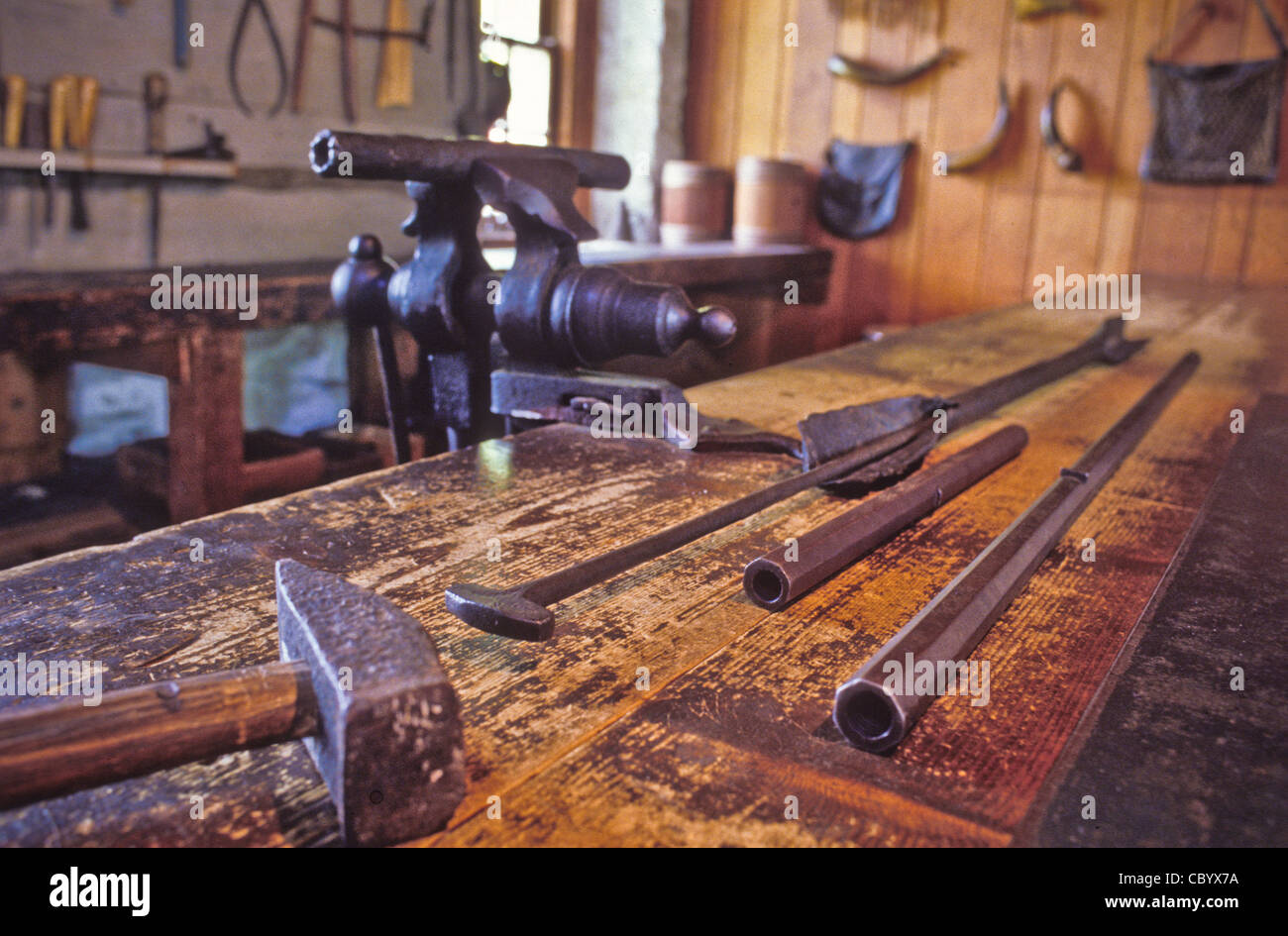 Landis Valley farm museum collection historique majeure fin 1800 début des années 1900, du matériel américain antiquités petite ville vie Banque D'Images