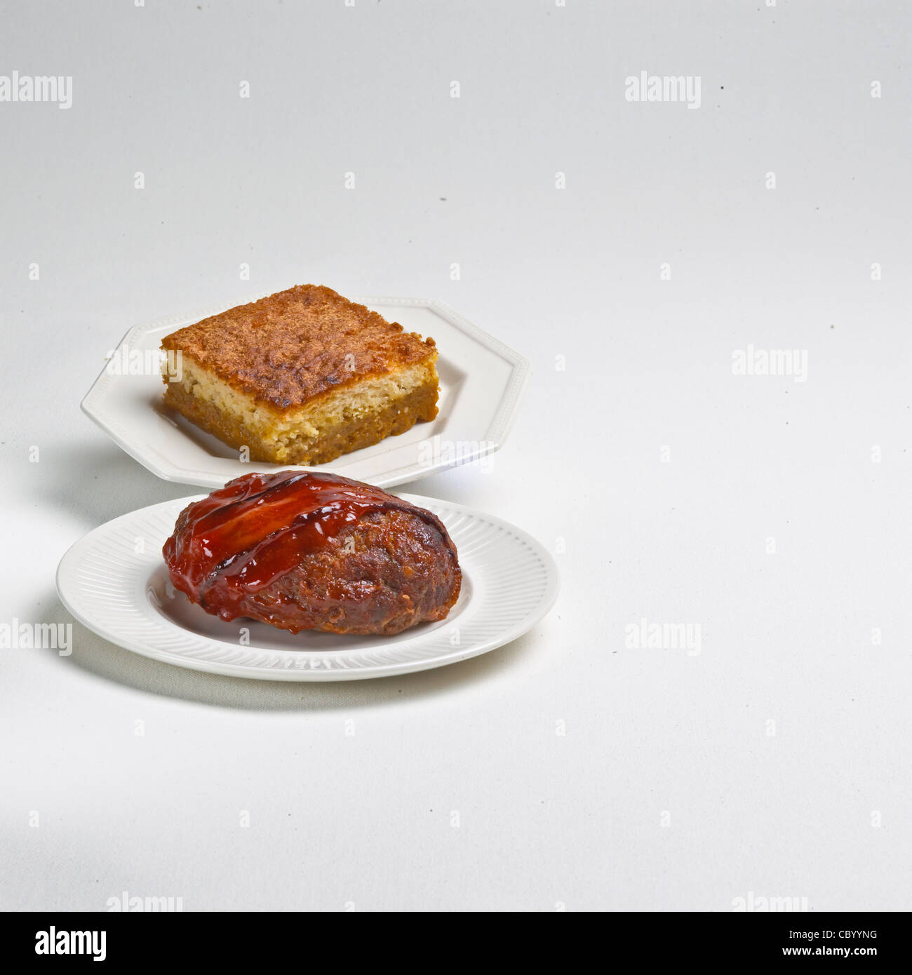 Cuisine recettes agricoles du pays, Noël surprise pain de viande, les filets et la citrouille magique boucle. Banque D'Images