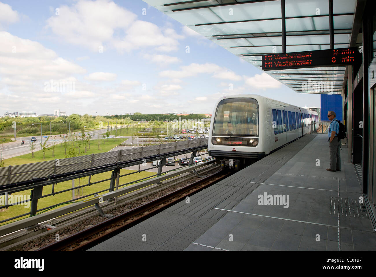 Le métro de Copenhague à train station DR byen Banque D'Images
