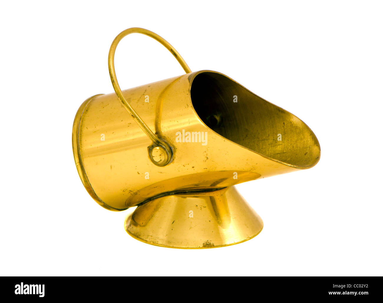 Isolé sur blanc souvenir en laiton Banque D'Images