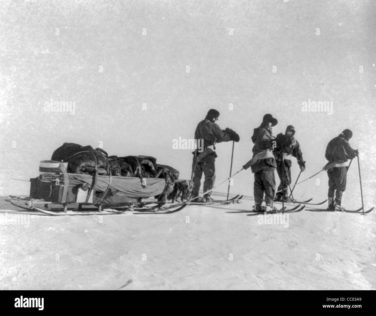L'expédition Terra Nova au Pôle Sud Banque D'Images