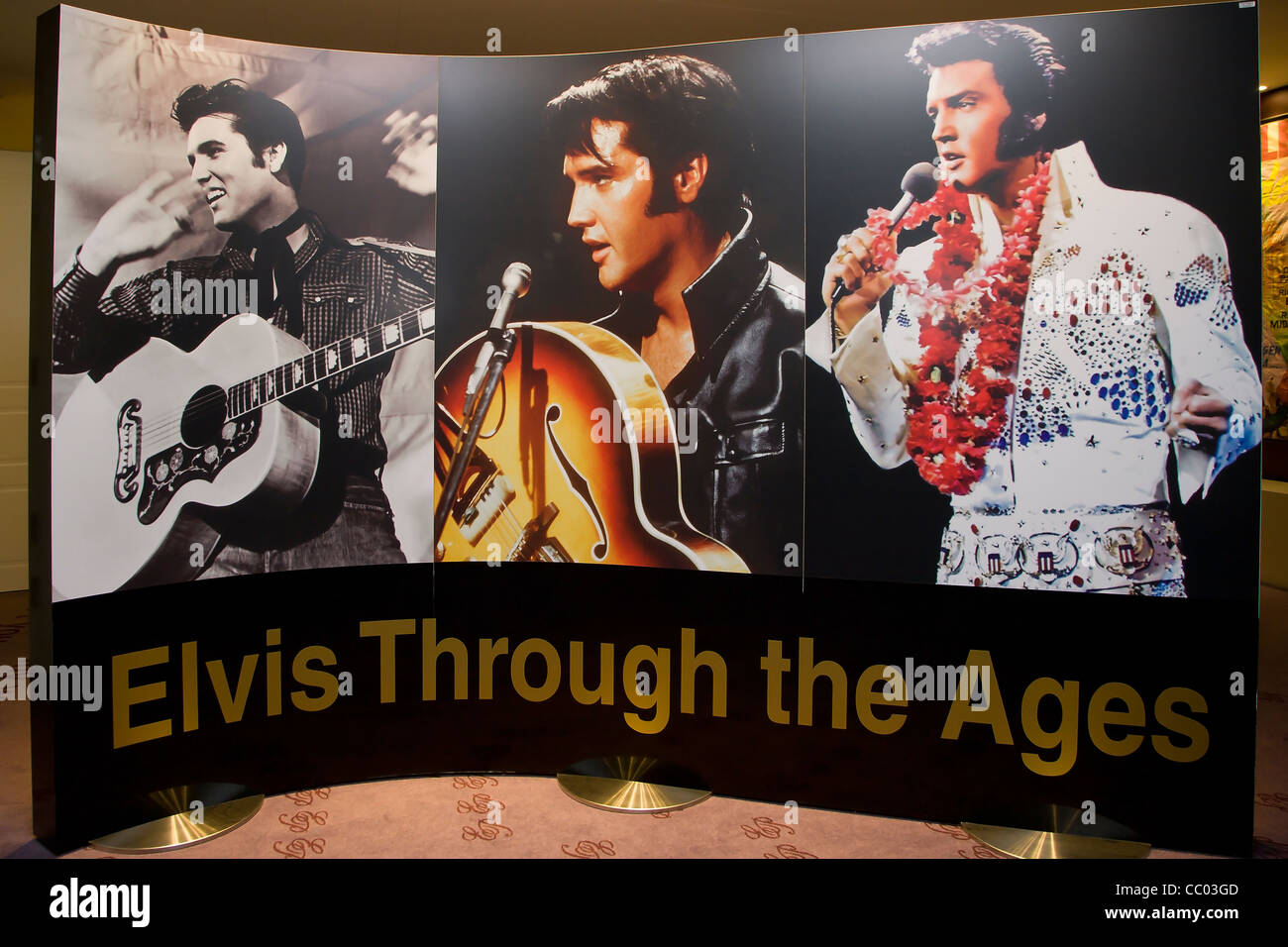 L'intérieur du musée Elvis Presley Graceland Randers Danemark en Banque D'Images