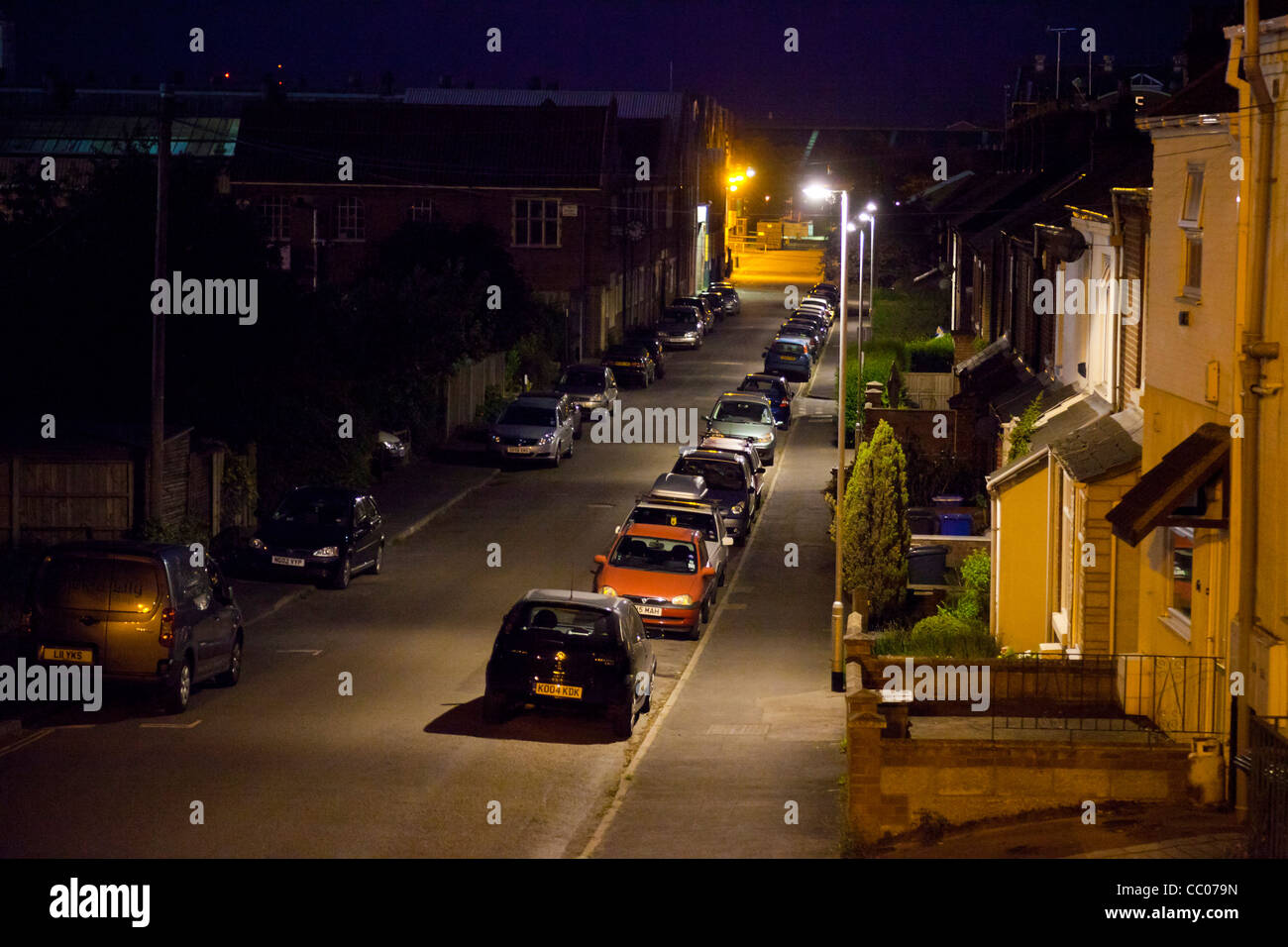 Rue le soir en UK Banque D'Images