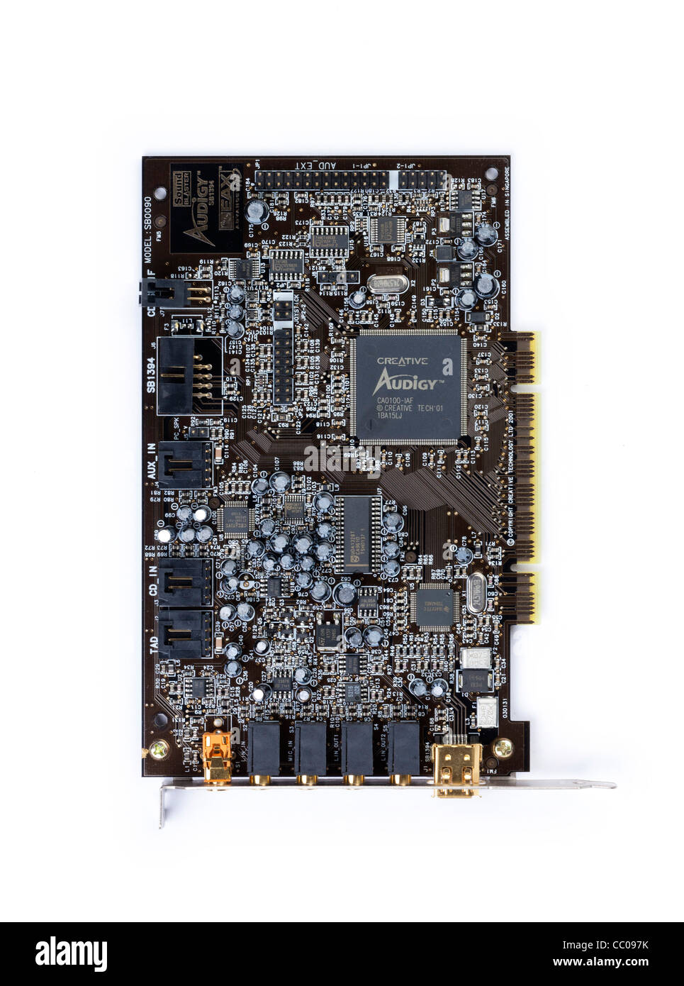 Carte son Creative Labs Soundblaster pour les ordinateurs Banque D'Images