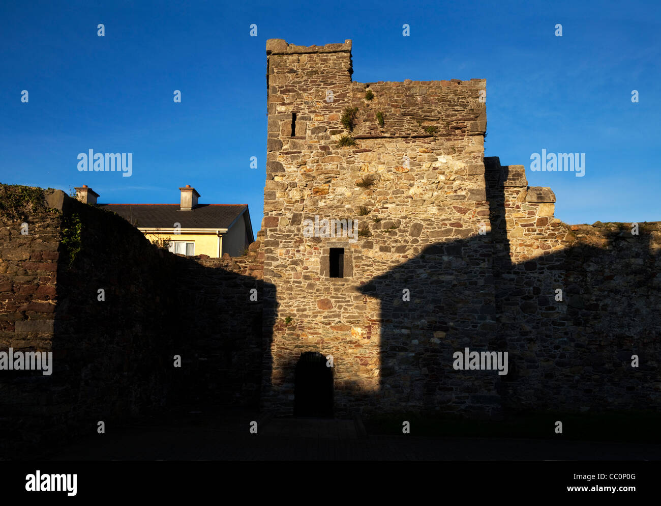 La tour double le dans la ville du 13e siècle les murs, Manor Road, Waterford City, Ireland Banque D'Images