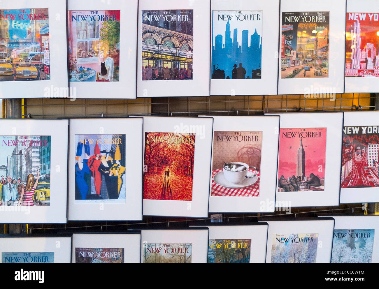 Des affiches pour la vente sur rue à New York City Banque D'Images