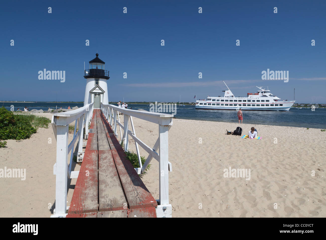 Brant Point Lighthouse Cape Cod de l'île de Nantucket, Massachusetts USA Banque D'Images