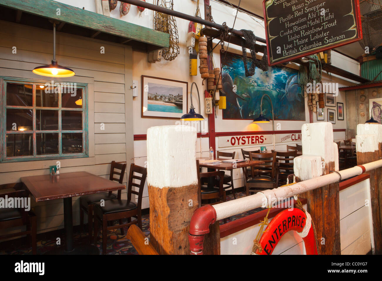 Société de pêche de l'entreprise, Zone de Funk, Santa Barbara, Californie, États-Unis d'Amérique Banque D'Images