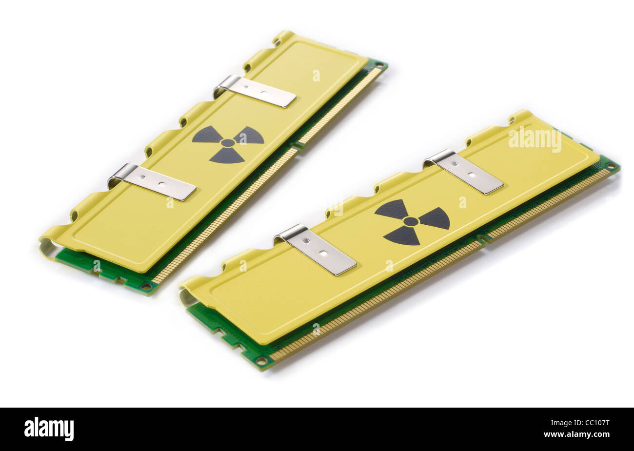 Une paire de modules de mémoire vive. La mémoire de l'ordinateur. Banque D'Images