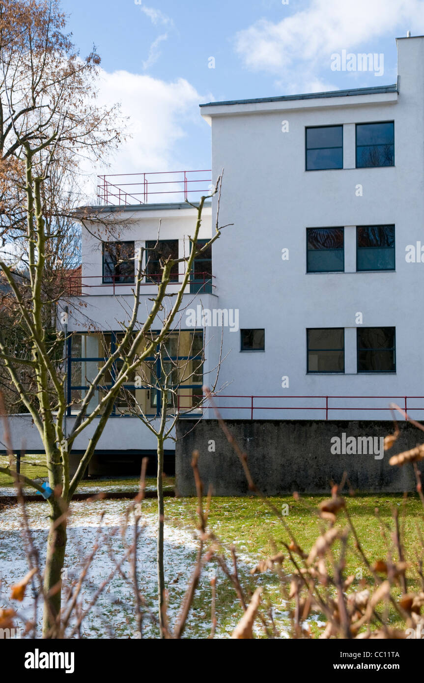 Villa Auerbach, Bauhaus, première maison d'habitation construite en utilisant le système modulaire conçu par l'architecte Walter Gropius, Jena Banque D'Images