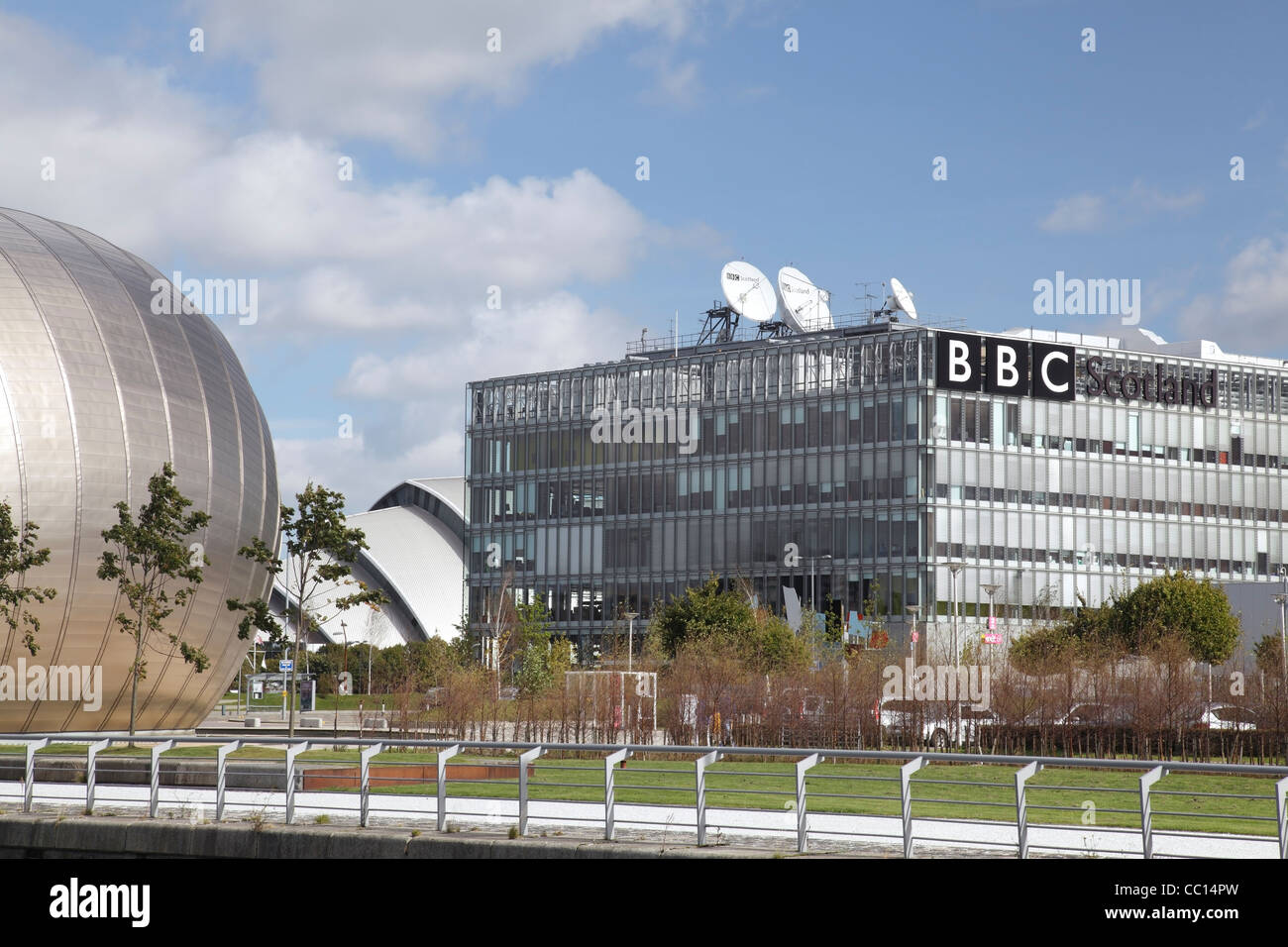 BBC Scotland HQ, Pacific Quay, Glasgow, Écosse, Royaume-Uni Banque D'Images