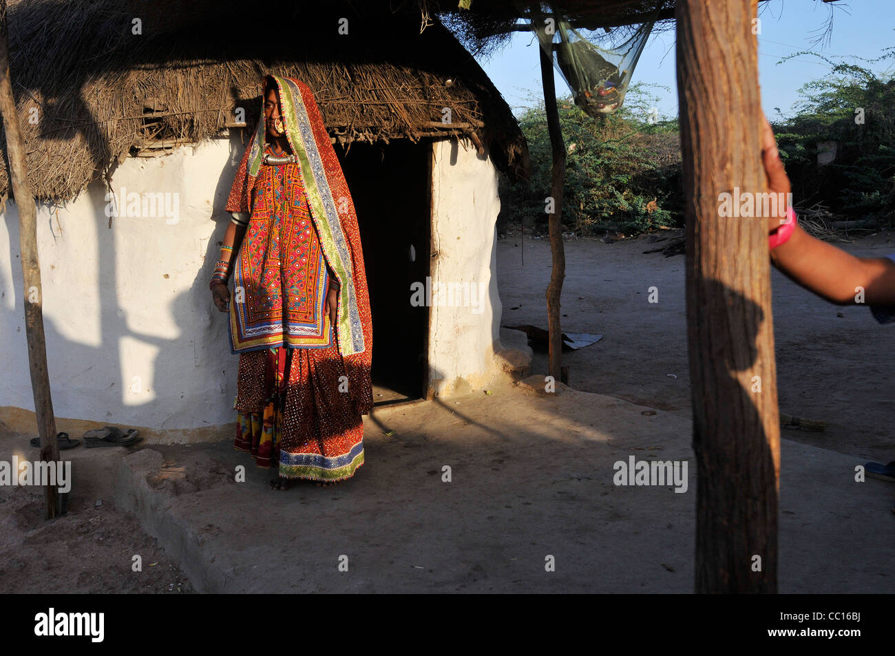 Les membres des tribus Meghawal à Kutch, Inde Banque D'Images