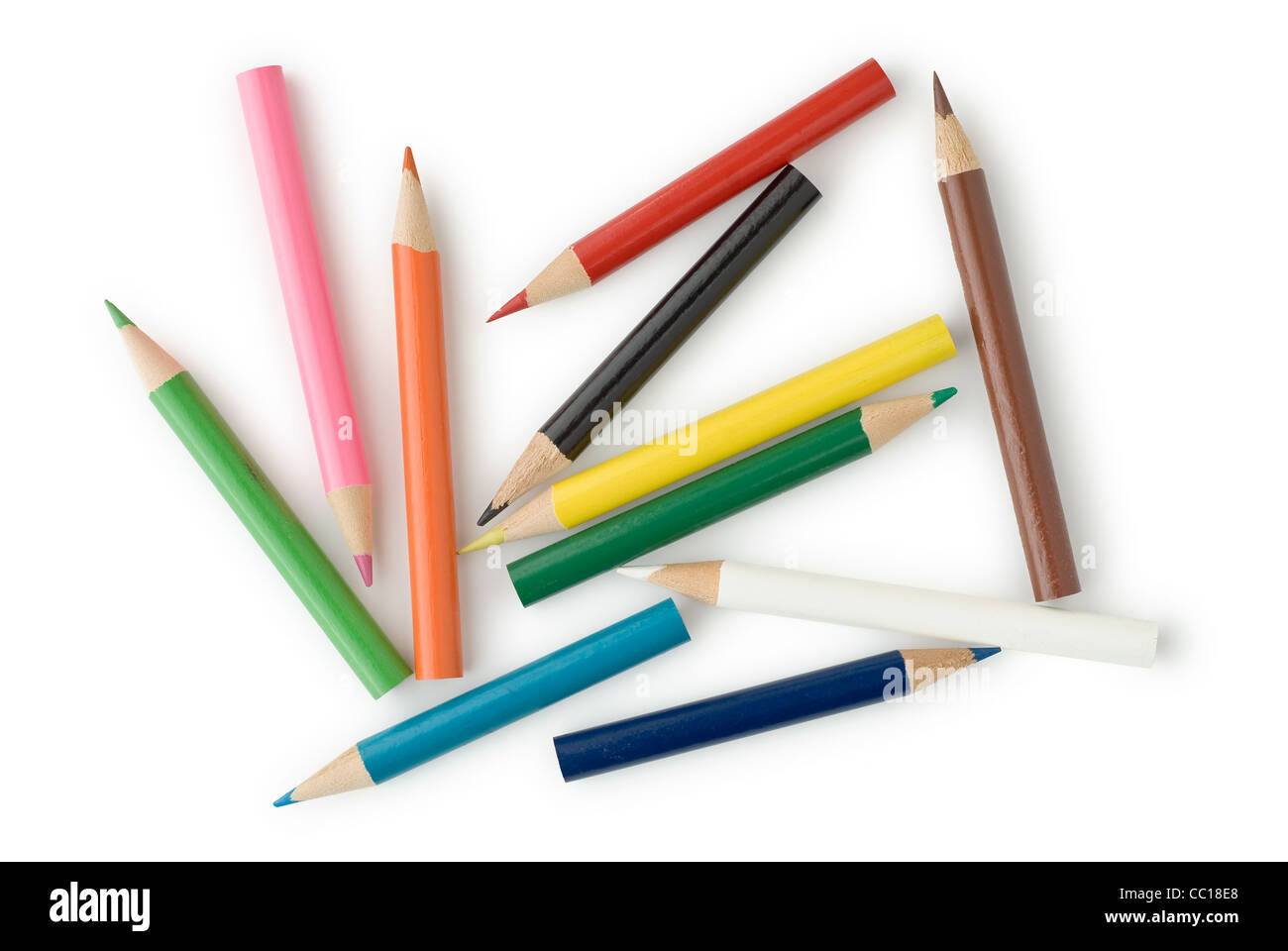 Crayons de couleur multi pour un usage professionnel ou scolaire Banque D'Images