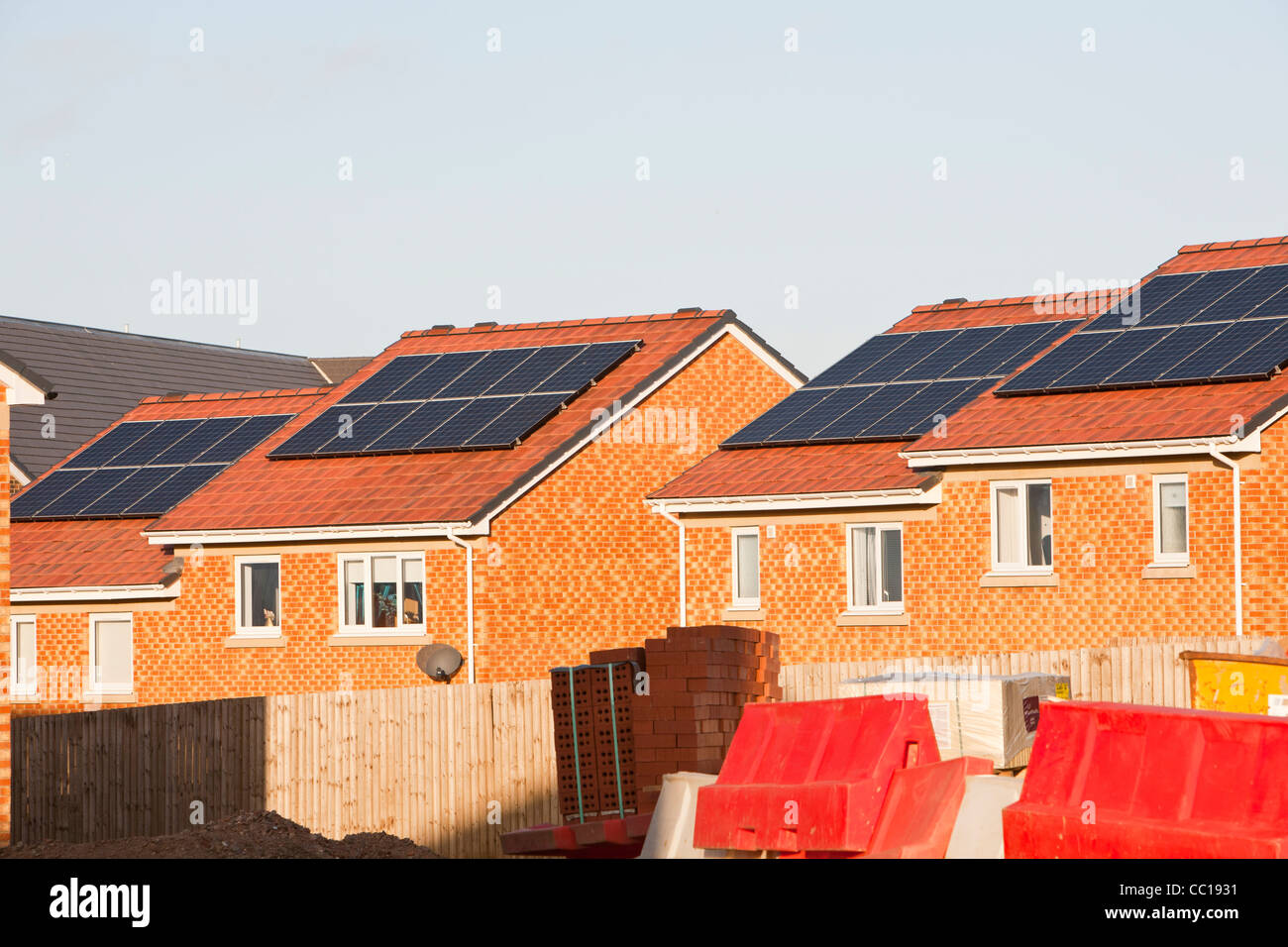 Un développement du logement construire vert à Sunderland, Royaume-Uni Banque D'Images