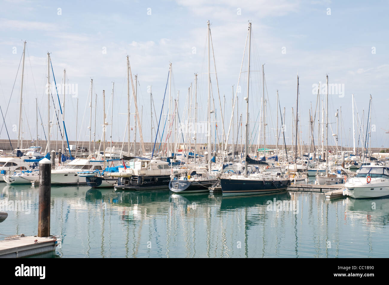 Le port de plaisance de Puerto Rubicorn Playa Blanca Lanzarote Canary Island Banque D'Images