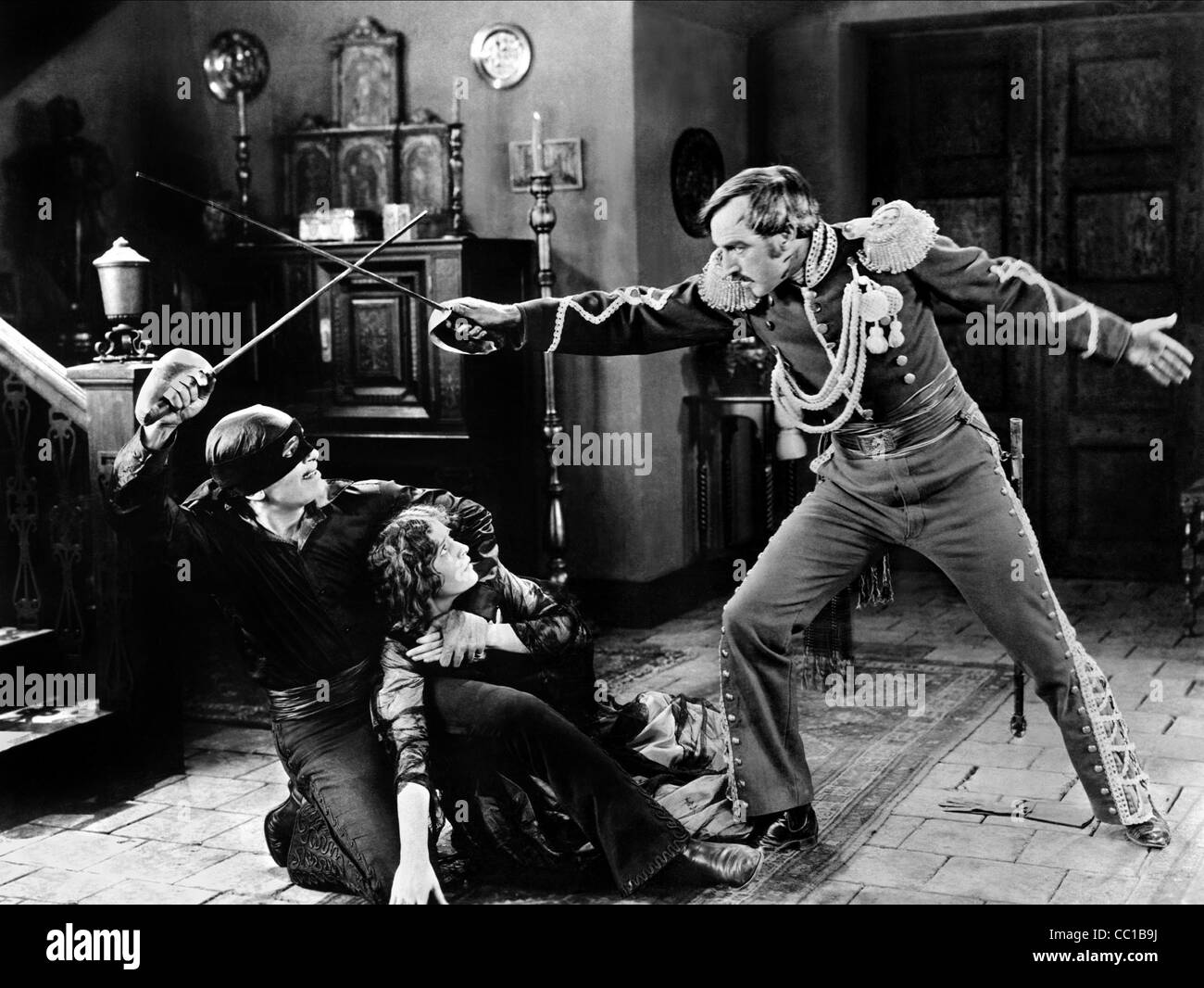 DOUGLAS FAIRBANKS, Noah Beery, LA MARQUE DE ZORRO, 1920 Banque D'Images