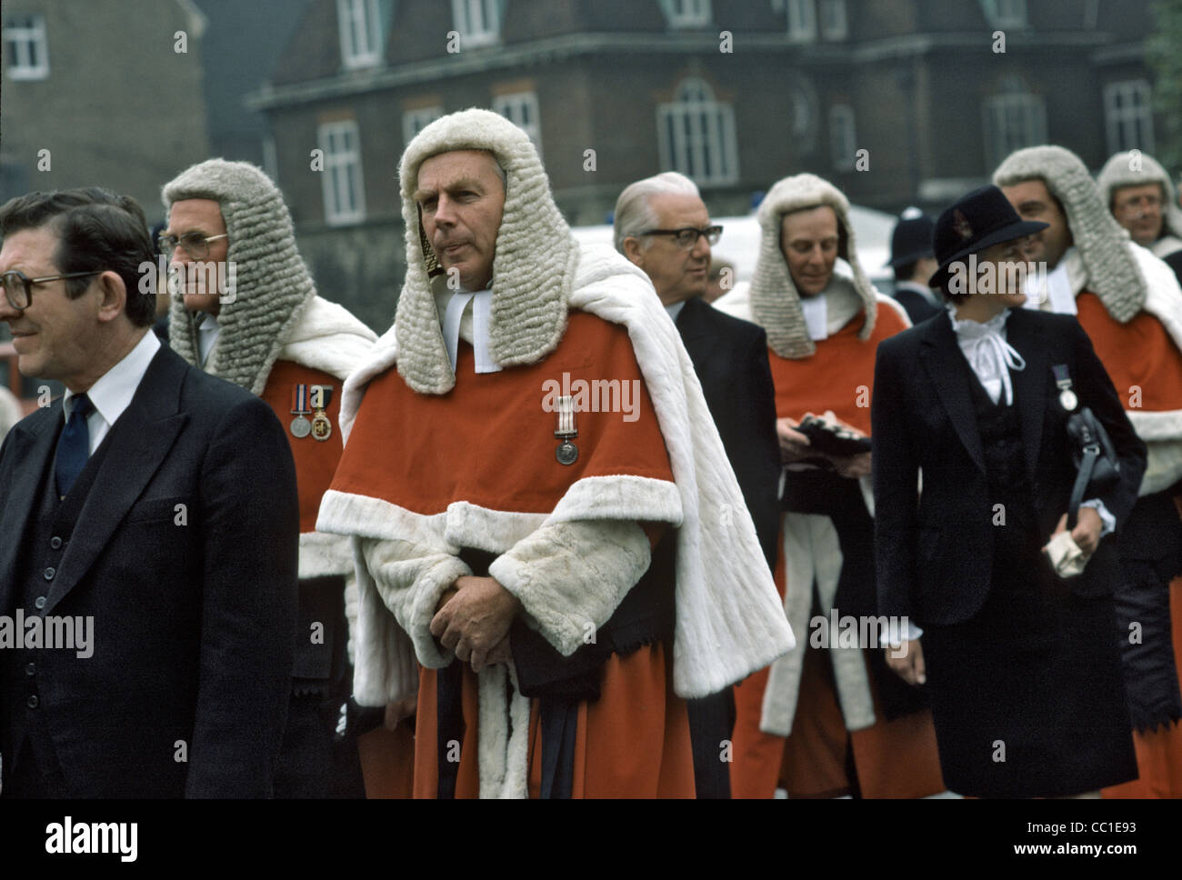 Procession annuelle des juges de l'abbaye de Westminster à la Chambre des Lords qui marque la réouverture du Palais de justice. Banque D'Images