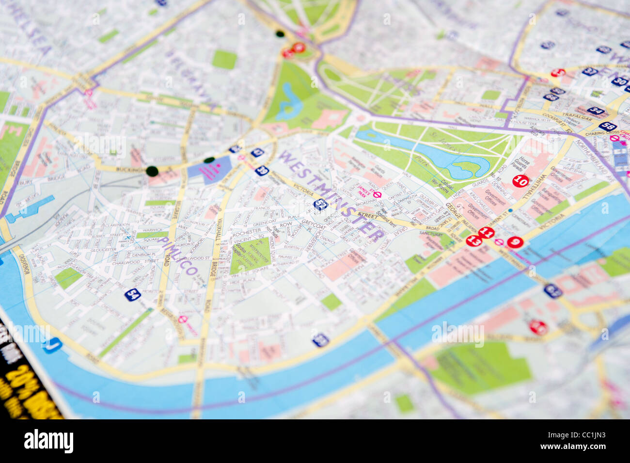 Carte des rues de Londres Banque D'Images