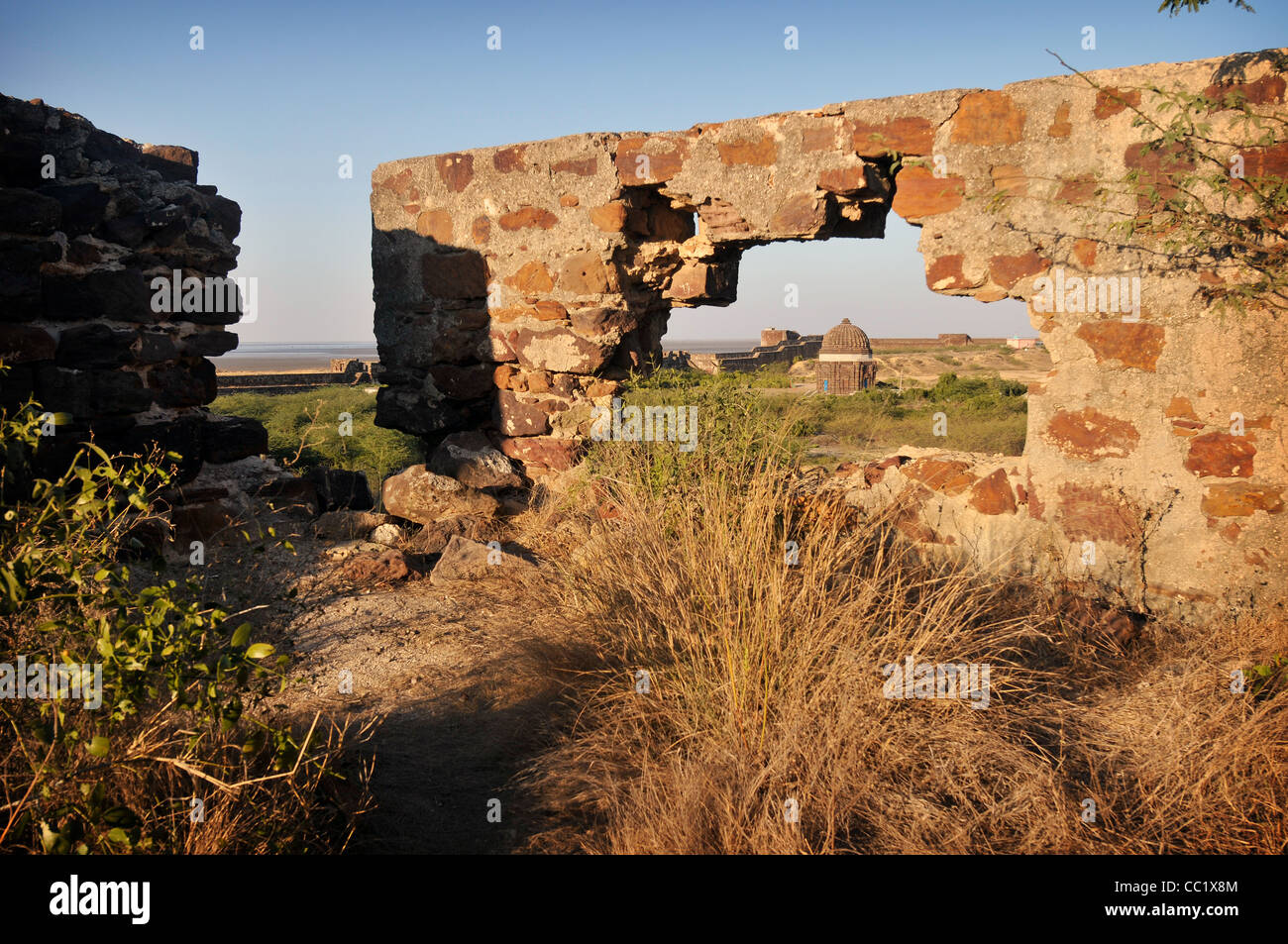 La ville fantôme de Lakhpat dans l'ouest de l'Inde Banque D'Images