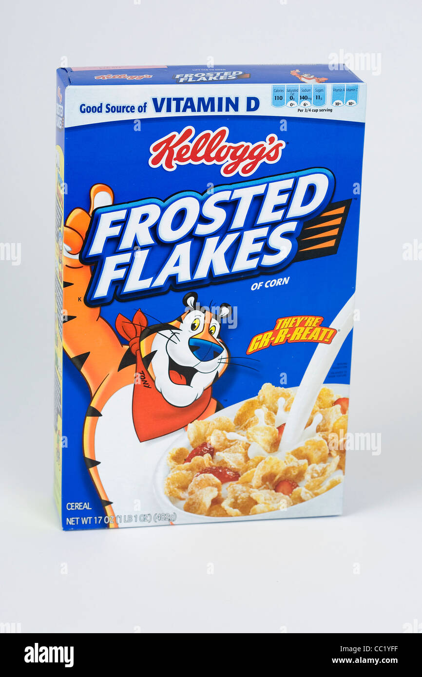 Frosted Flakes céréales petit déjeuner. Banque D'Images