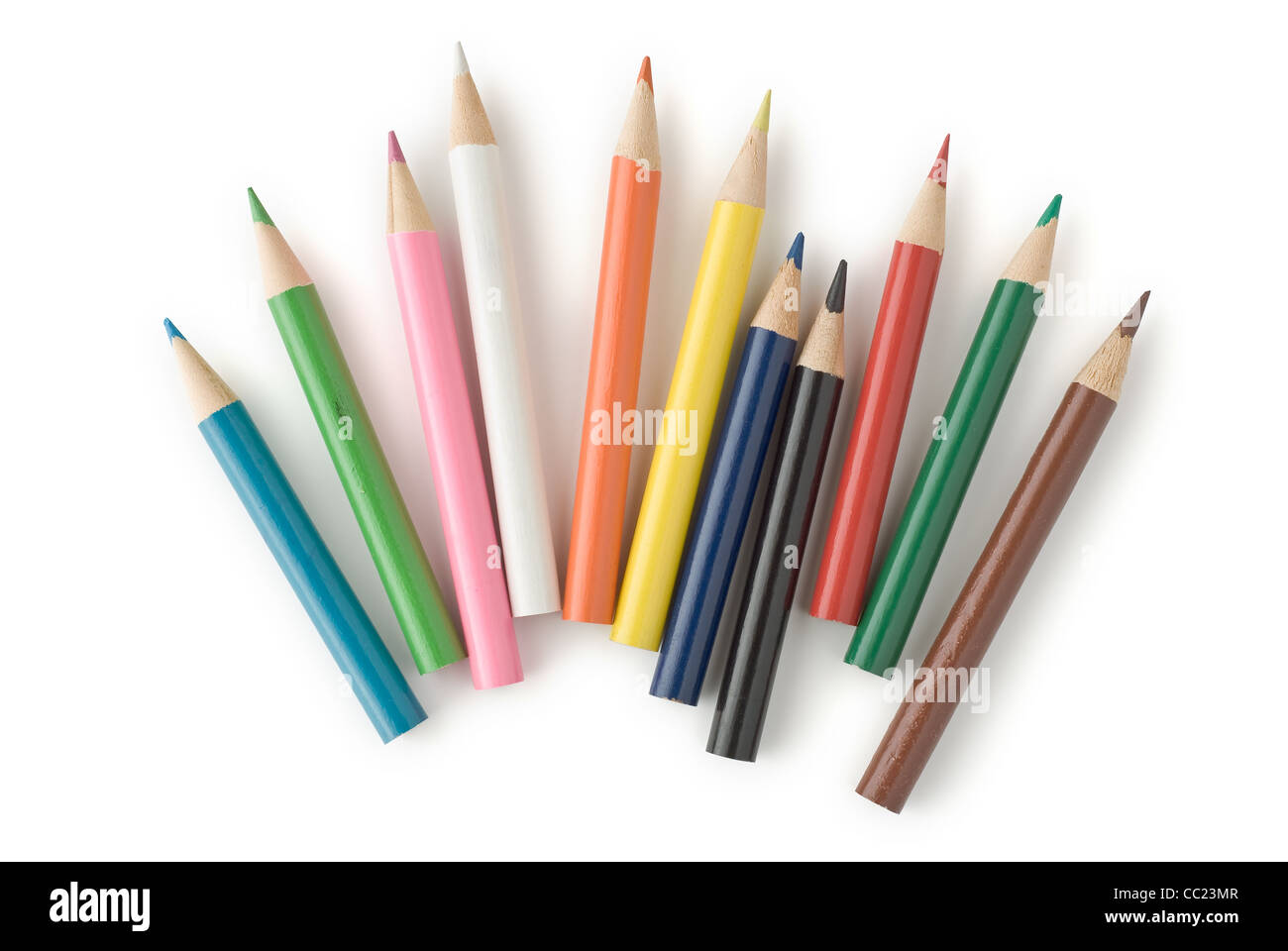 Crayons de couleur pour un usage professionnel ou scolaire Banque D'Images