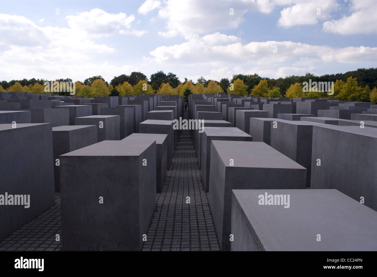 Le Mémorial de l'Holocauste à Berlin, Allemagne. Banque D'Images